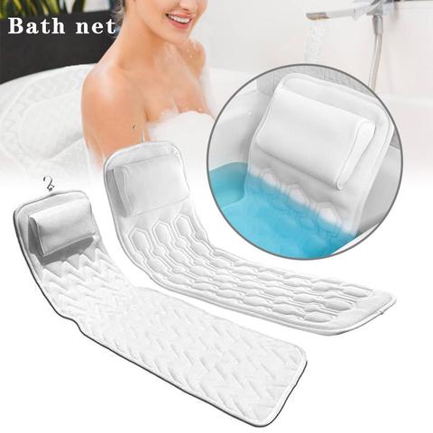 Cojín para bañera extragrande de cuerpo completo, almohada para bañera, esterilla antideslizante para Spa, colchón, súper grueso, transpirable, 3D, capas de malla ► Foto 1/6