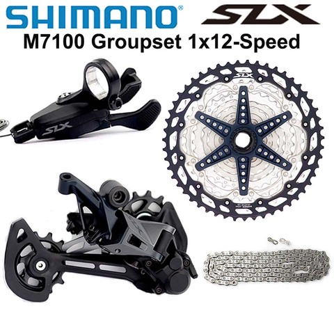 SHIMANO-desviador trasero DEORE SLX M7100 para bicicleta de montaña, 51T, 1x12, 22 velocidades, SL + RD + CS + HG M7100, nuevo ► Foto 1/6