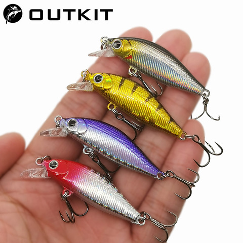 OUTKIT-Señuelos de Pesca pequeños de diseño japonés, 2022g, 45mm, que se hunde Minnow, Mini cebo duro para percha, trucha, lubina, novedad de 3,2 ► Foto 1/6