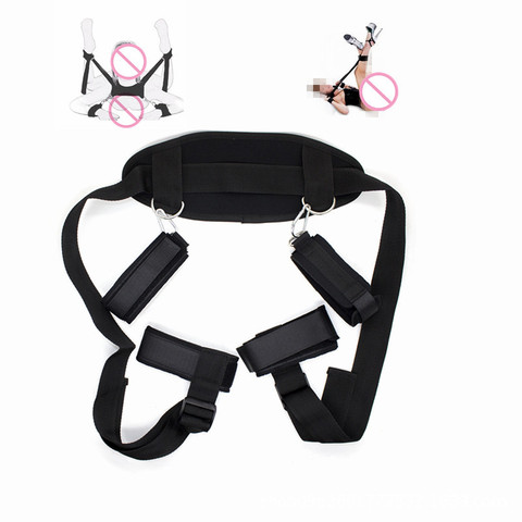 Lencería Sexy para mujer, esposas de Bondage BDSM para pierna abierta, ataduras de cuello y tobillo, correas, productos de disfraz erótico ► Foto 1/6