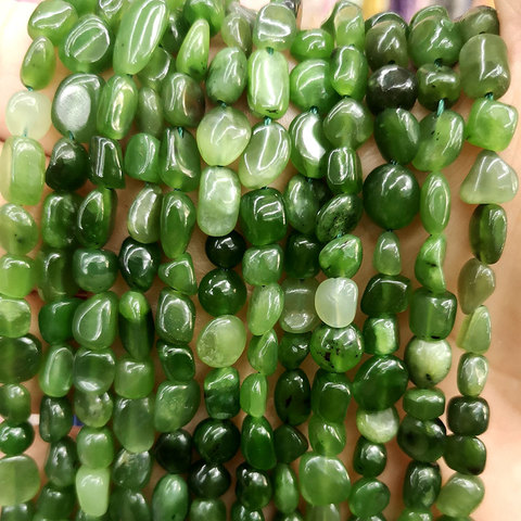 Cuentas espaciadoras de piedras preciosas de jaspe verde para fabricación de joyas, accesorios hechos a mano para pulsera, 6-7MM ► Foto 1/2