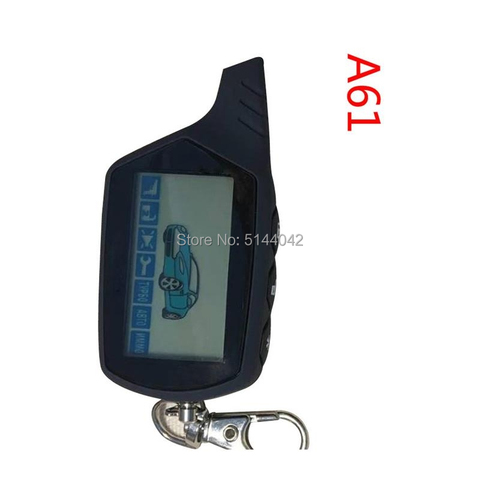 De calidad superior de 10 unids/lote ruso A61 LCD llave de Control remoto Fob 10 unids/lote llavero Starline A61 2 dos coche sistema de alarma ► Foto 1/4