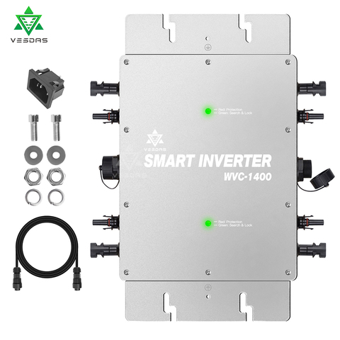 Microinversor a prueba de agua de 1400W, inversor de conexión a red Solar, MPPT, inversor de onda sinusoidal pura Solar, 80-260VAC, Auto Match ► Foto 1/6