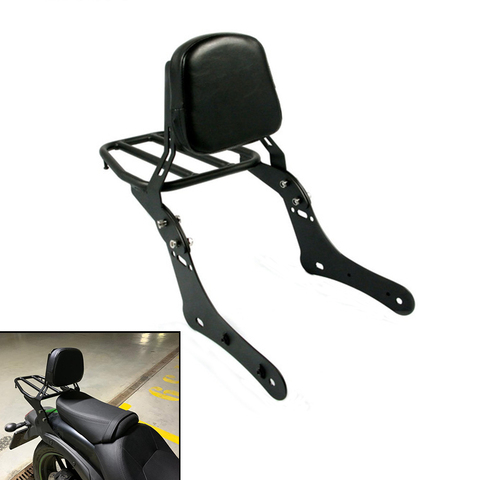 Portaequipajes para motocicletas pasajero trasero de Sissy Bar desmontable respaldo para Kawasaki Vulcan 650 S EN650 VN650 S650 EN650d 2015-2022 ► Foto 1/6