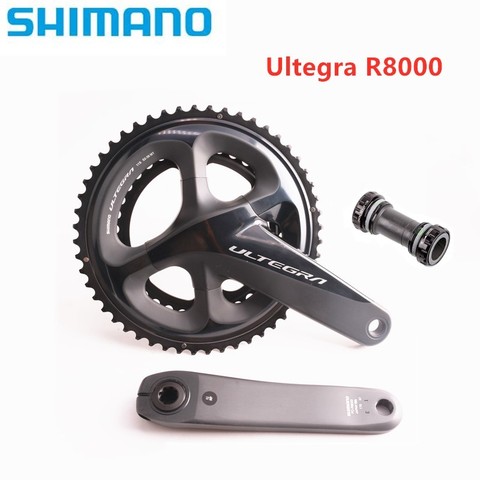 Shimano Ultegra R8000 11 platos y bielas de velocidad, 165mm, 170mm, 172,5mm, 175mm, 50-34T, 52-36T, 53-39T, carretera con BBR60 ► Foto 1/6