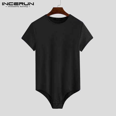 INCERUN-ropa interior cómoda para hombre, camiseta Sexy de manga corta con cuello redondo, S-5XL 7 ► Foto 1/6
