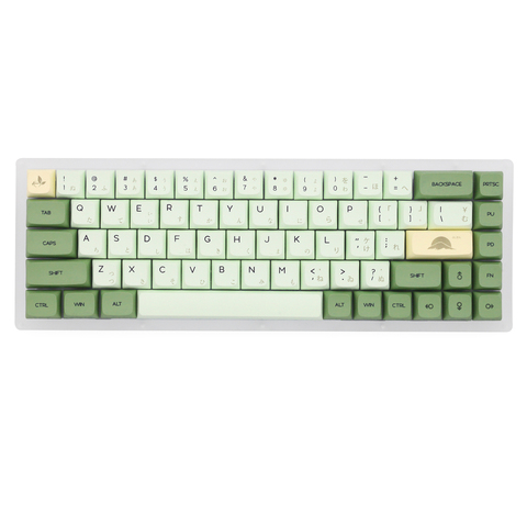 XDA V2 matcha-Juego de teclas de té verde, conjunto de teclas gruesas PBT para teclado gh60 poker 87 tkl 104 ansi xd64 bm60 xd68 xd84 xd96 Janpanese ► Foto 1/6