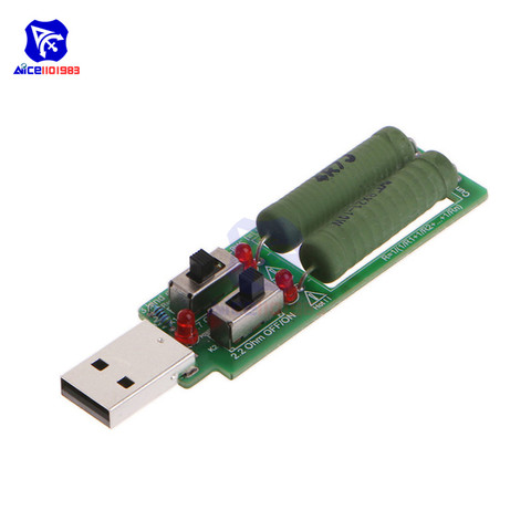 Diymore-cargador de descarga de 5V, 10W, 2 interruptor USB, 3 tipos de corriente, módulo de resistencia de potencia de carga de prueba 1A/2A/3A ► Foto 1/6