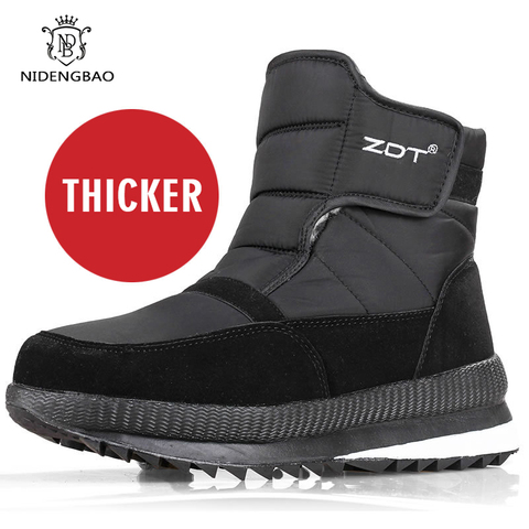 Botas de nieve impermeables para hombre y mujer, zapatos cálidos con plataforma, antideslizantes, de felpa gruesa, para otoño, talla grande 47, 2022 ► Foto 1/6