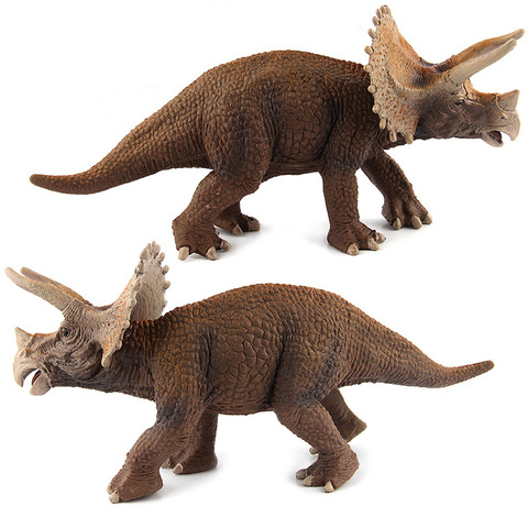 Modelo de dinosaurio Jurásico grande para niños, juguete de simulación de Triceratops de juguete, suave, PVC, Animal pintado a mano, colección de Juguetes ► Foto 1/6