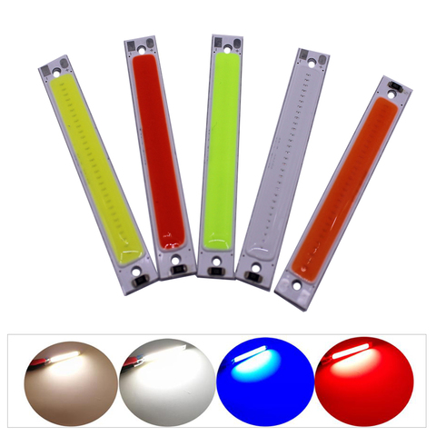 Bombilla LED COB de 3W para iluminación de bicicleta, tira de luces LED COB de 60x8mm y 3W en color blanco, frío, azul y rojo con Chip V DC 3 y 6V para iluminación de bicicleta de trabajo DIY, 1 ud. ► Foto 1/6