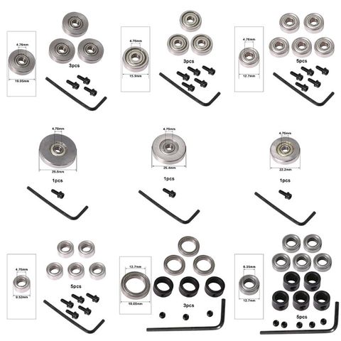 Kit de accesorios de rodamientos de acero duradero, compatible con cabezales de fresa y vástago, 9 estilos ► Foto 1/6