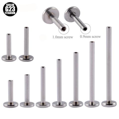 G23-Base de titanio para Piercing Labret para labio, pendiente de anillo de 14G y 16G, perforación de labios, joyería corporal, 10 Uds. ► Foto 1/5