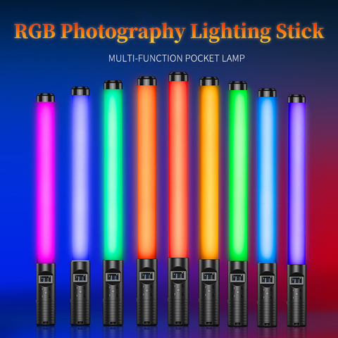Luz de relleno LED RGB de colores, palo de destello de luz LED de 20W y 3000K, iluminación fotográfica ► Foto 1/1
