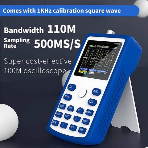 Cleqee-osciloscopio Digital profesional 110MHz, frecuencia de muestreo de 500 MS/s, 110MHz, ancho de banda analógico, soporte de almacenamiento en forma de onda 1C15 + ► Foto 1/6