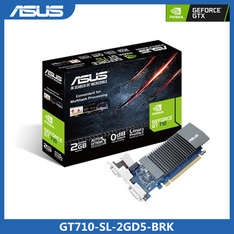 Asus GT710-SL-2GD5-BRK tarjeta gráfica GeForce®Tarjeta de vídeo GT 710 DDR5 2GB PCI Express 2,0 HDMI DVI ► Foto 1/5