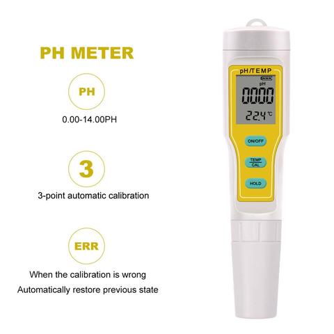 2022 nuevo diseño Digital LCD corrección automática medidores de PH del suelo acuario seguro el agua de la piscina vino orina Tester analizador PH-3 ► Foto 1/1