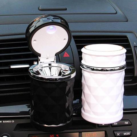 Soporte de cilindro de cigarrillos Universal portátil, Cenicero de coche con indicador LED, accesorios para Interior de coche ► Foto 1/6