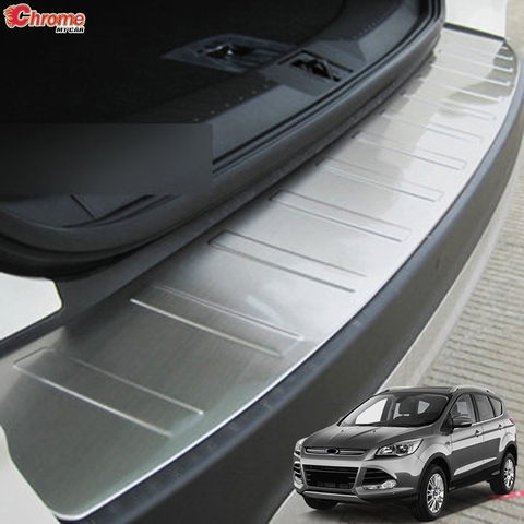 Para Ford Escape Kuga 2 2013, 2014, 2015, 2016, 2017, 2022, 2022 de acero inoxidable trasero Protector de parachoques de maletero paso Panel ventana embellecedor de placa cubierta ► Foto 1/6