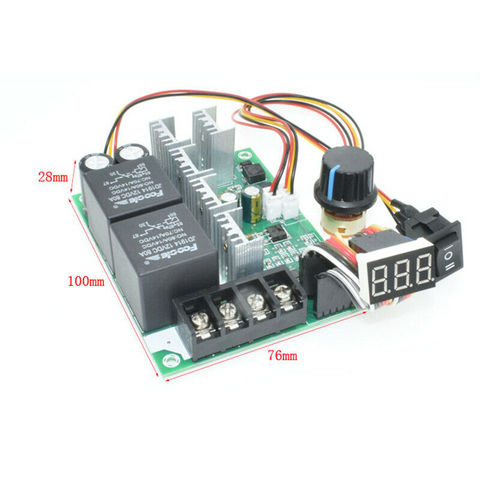 Regulador de Motor de CC PWM, regulador reductor de velocidad cepillado, controlador 60A Reversible DC 12V-48V 18V 24V 36V CW CCW avance hacia atrás ► Foto 1/6