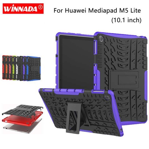 Para Huawei Mediapad M5 Lite caso 10,1 pulgadas BAH2-L09 BAH2-W19 BAH2-W09 armadura Tablet caso TPU + PC a prueba de golpes a prueba de cubierta ► Foto 1/6