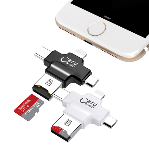 Adaptador de lector de tarjetas de memoria USB i-flash HD, Micro SD/TF, para iPhone, iPad, iPod, iphone 5, 6, 7, tipo c, iluminación de lectores de tarjetas ► Foto 1/6