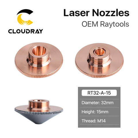 Cloudray-boquillas láser de soldadura de doble capa para máquina de corte láser de fibra, Raytools Dia.32mm H15 calibre 0,8-6,0 ► Foto 1/6