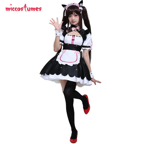 Nekoara-vestido de Cosplay con orejas de gato, Cosplay de chocolate ► Foto 1/6