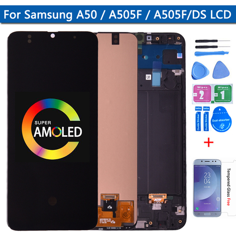 Pantalla Super AMOLED de 6,4 pulgadas para móvil, cristal digitalizador de pantalla táctil para Samsung Galaxy A50, A505, A505F/DS, A505FD, A505F, A505A ► Foto 1/6