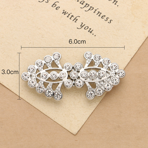 1 par de Clips de cuello de cárdigan Vintage para mujer, decoración, capa de cristal brillante, cierres, hebillas de sujeción ► Foto 1/6