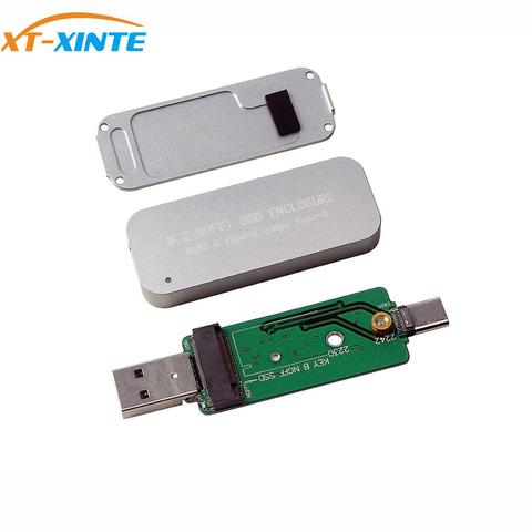 Carcasa de USB3.0 A M.2 SSD, Combo USB tipo A tipo C para NGFF OTG, teléfono móvil, ordenador portátil, PC 2230 2242 HDD, funda de unidad móvil ► Foto 1/5