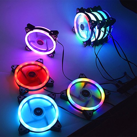 Ventilador de enfriamiento de ordenador RGB de 120mm, disipador térmico para recintos de ordenador ► Foto 1/6