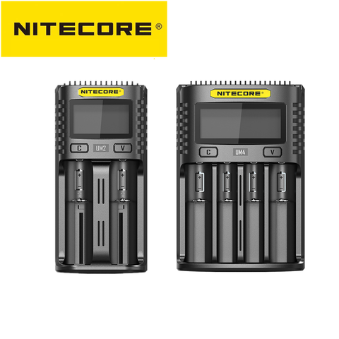 Nitecore-cargador inteligente UM4 UM2 con batería USB, circuito de control de calidad, seguro Global, li-ion, AA, AAA, 18650, 21700, 26650 ► Foto 1/6
