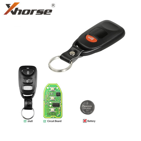 Xhorse-mando a distancia Universal, 4 botones, tipo XKHY01EN para Hyundai, llave para herramienta VVDI, 5 unids/lote ► Foto 1/4