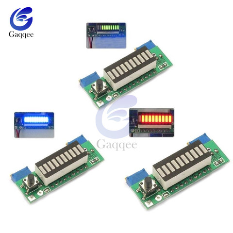 Módulo de indicador de capacidad de batería de litio LM3914, Kit de bricolaje, módulo tablero de pantalla LED circuitos integrados, 3,7 V ► Foto 1/6