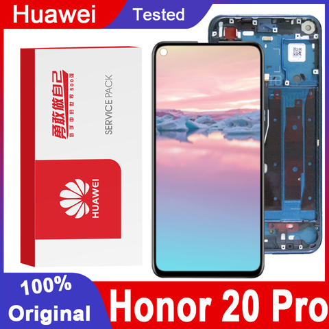 Recambio de pantalla Original probada de 6,26 pulgadas para Huawei Honor 20 Pro, montaje de digitalizador LCD con pantalla táctil para YAL-AL10 YAL-L41 LCD ► Foto 1/4