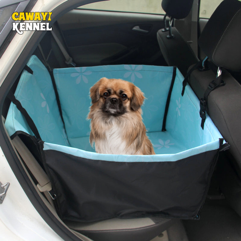 CAWAYI KENNEL-asiento para mascotas, caseta de vehículo para animales, protege cojinería, para transporte de perros o gatos, manta, hamaca ► Foto 1/6