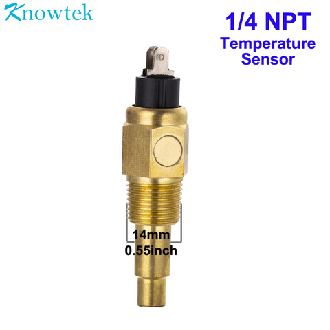 Sensor de temperatura del agua para motor diésel VDO, tipo 1/4 NPT, 14mm, 6V-24V, universal ► Foto 1/6