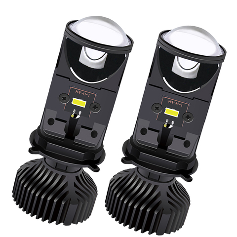 Kit de conversión de Mini lente de proyector LED H4 de 90W, faro alto/bajo para coche, 12V, Bombilla Turbo, ventilador para motocicleta, 12V ► Foto 1/6