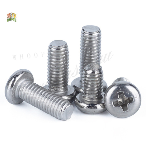 10/50 M2 M2.5 M3 M3.5 M4 M5 M6 M8 A2 304 Cruz de acero inoxidable redonda Phillips tornillo de cabeza troncocónica perno Dia 2, 3, 4, 5, 8mm de longitud de 3-100mm ► Foto 1/2