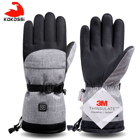 KoKossi-Guantes Térmicos eléctricos de esquí Unisex, Guantes Térmicos con batería recargable, para ciclismo, motocicleta y esquí, un par ► Foto 1/6