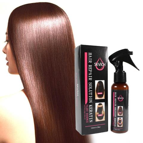 100ml Cuidado del cabello alisado Spray para reparación de planchar aceite esencial para el cabello brillante y el Frizz hace evita daños W4C9 ► Foto 1/6