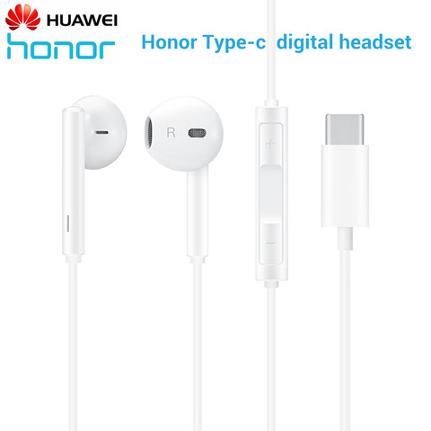 Huawei-auriculares Honor tipo c originales, AM33 dispositivo de audio usb-c, con Control de volumen, micrófono, botón de reducción de ruido y Control ► Foto 1/6