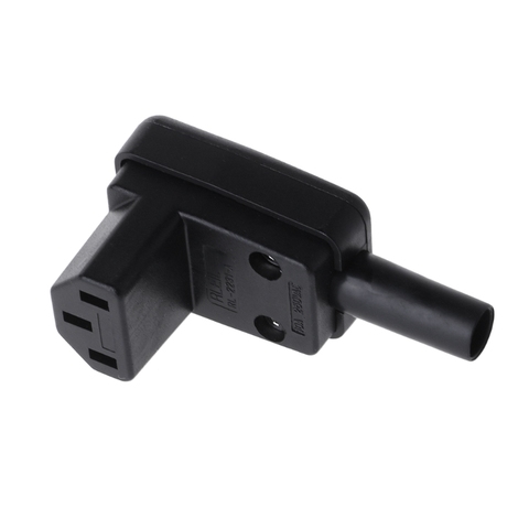 Extensor de enchufe hembra, conector de Cable de alimentación IEC 320 C13, enchufe DE SALIDA AC 10A 250V, ángulo de 90 grados, 1 ud. ► Foto 1/5