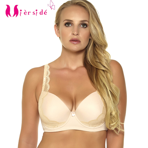 Mierside-Sujetador de realce de talla grande para mujer, ropa interior con aros para el día a día, lencería Sexy de encaje 32-46 D/DD/DDD/E/F/G, 956 ► Foto 1/6