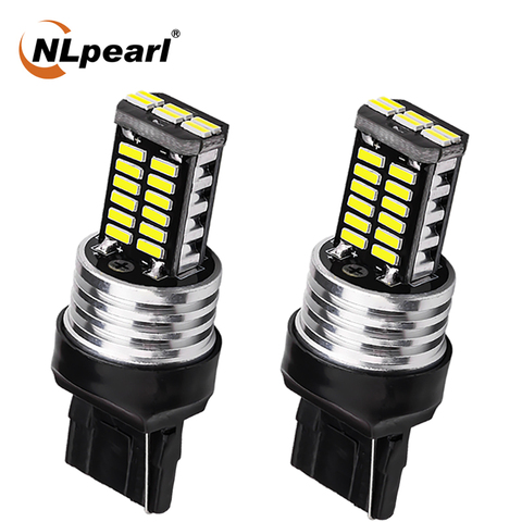 NLpearl 2X lámpara de señal T20 7440 Led W21W Wy21W 7443 W21/5W Led 4014SMD 3157 led P27/7W T20 3156 P27W de señal de vuelta de luz de freno Luz de 12V 12V ► Foto 1/6