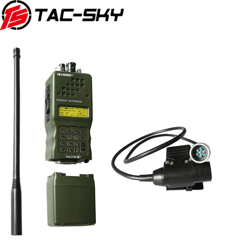 TAC-SKY-walkie-talkie PTT6pin, U94, PTT +, Harry AN/PRC152, 152A, modelo de radio militar, estuche virtual ► Foto 1/6