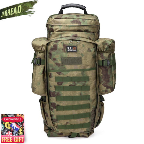 911 militares combinado mochila 60L de gran capacidad multifunción Rifle mochilas de los hombres de viaje de Trekking de asalto táctico mochila ► Foto 1/6