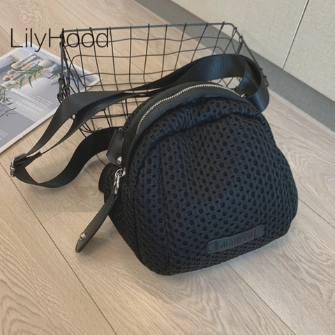 Bolso pequeño informal de nailon para mujer, bandolera de tela suave y ligera para uso diario, bolso bandolera con cremallera ► Foto 1/6