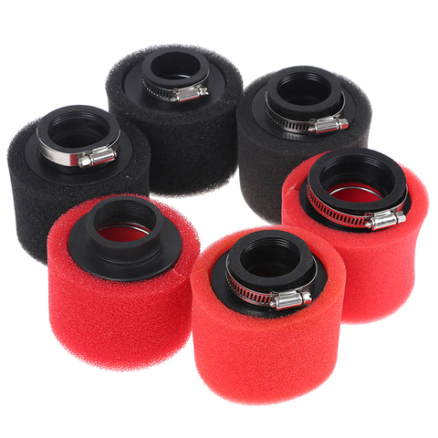 Filtro de aire de espuma de cuello recto, para Scooter, Dirt Bike y motocicleta, negro y rojo, 35mm, 38mm, 42mm, 45mm y 48mm, esponja limpiadora ► Foto 1/6